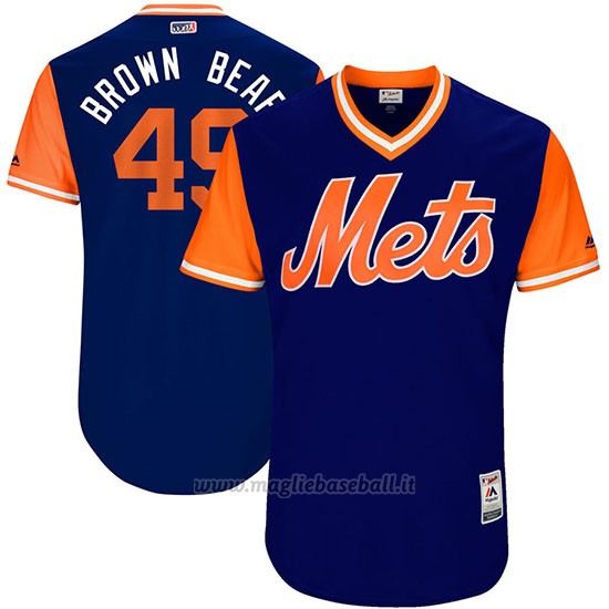 Maglia Baseball Uomo New York Mets 2017 Little League World Series Josh Smoker Royal